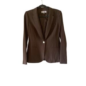 Calvin Klein Brown Blazer Structured Suit Jacket